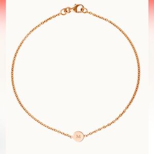 14K Gold ‘M’ Initial Bracelet